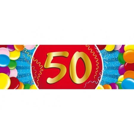 10x 50 jaar sticker verjaardag/jubileum feest stickers