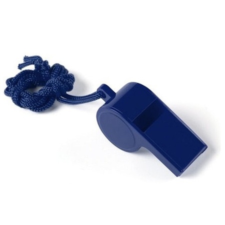 10x Blue whistle on cord