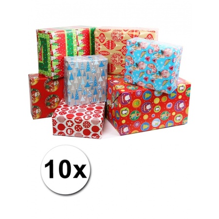10x Christmas wrapping paper 