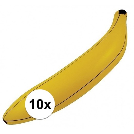 Speelgoed bananen opblaasbaar 10 stuks