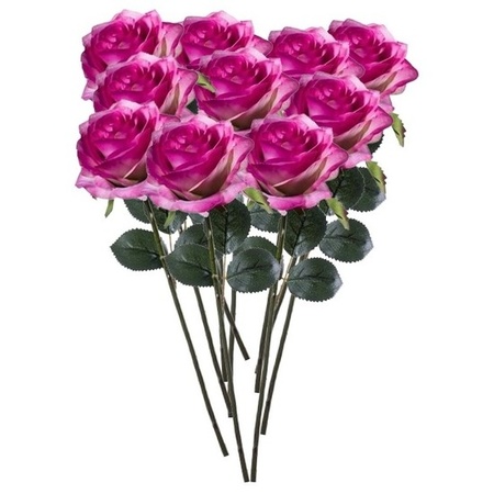 10x Purple/pink Simone artificial flowers 45 cm