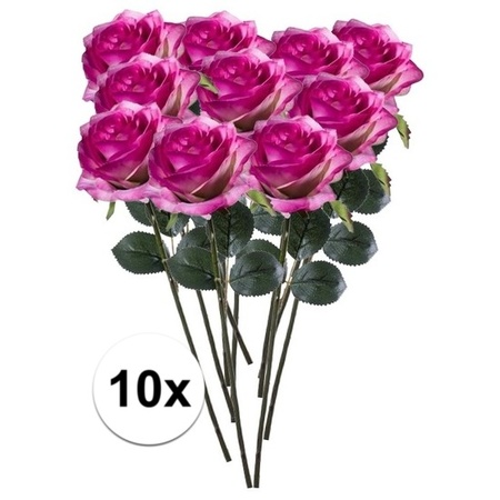 10x Purple/pink Simone artificial flowers 45 cm