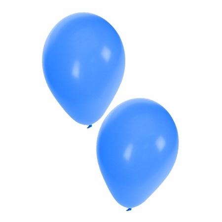 10x stuks Blauwe party/feest ballonnen 27 cm