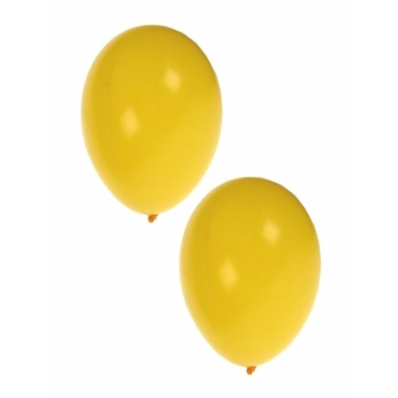 10x stuks gele party ballonnen 27 cm