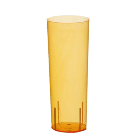 10x  plastic orange longdrink glasses