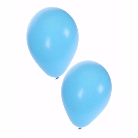 10x light blue balloons 25 cm