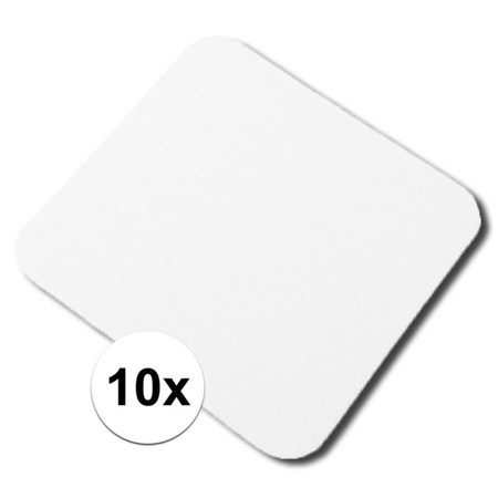 10x Unprinted beer coasters square 9.3 cm