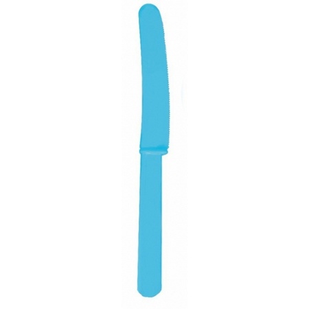 Plastic knives turquoise 10x pieces