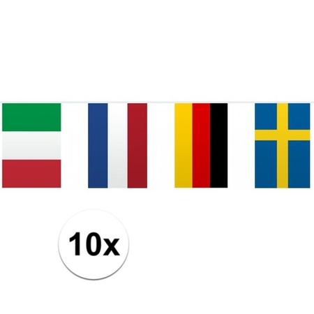 10x Europese landen slinger 10 meter