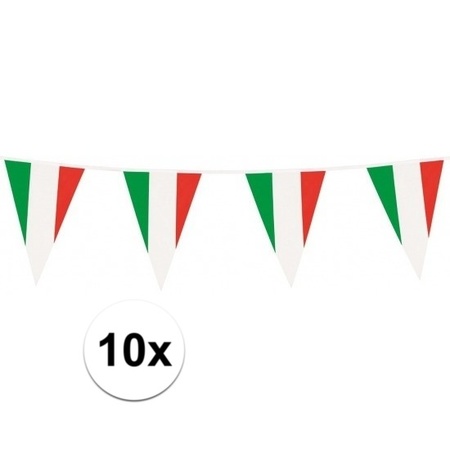10x Buntings flags Italy 10 meter