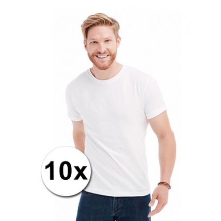 10x white cheap t-shirts