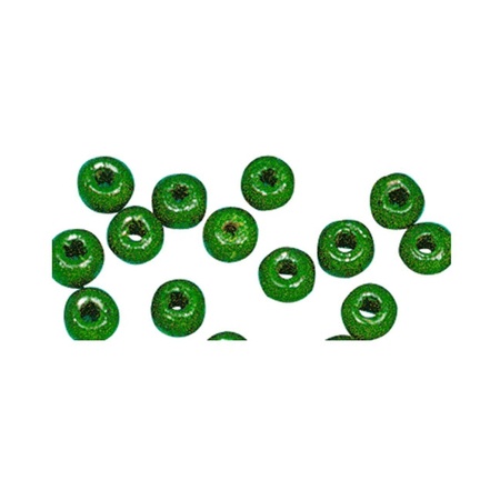 115x kelly green wooden beads 6 mm