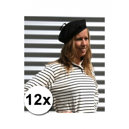 12x Franse hoedjes volwassenen 59 cm
