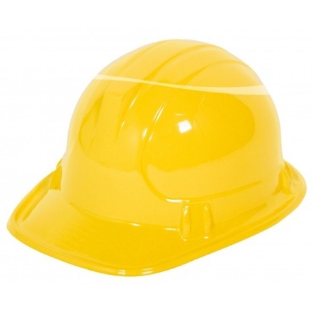 12 yellow construction helmets for kids