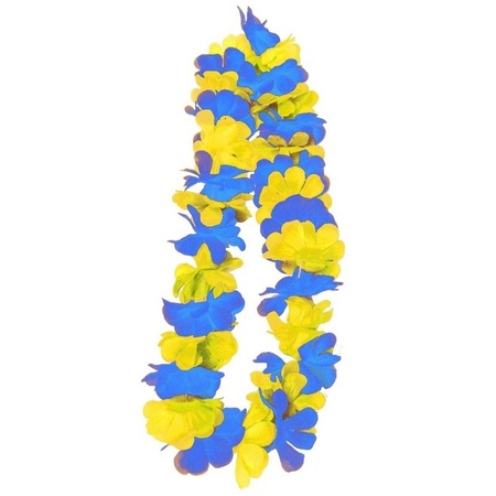 12x Blue/yellow hawaii garlands