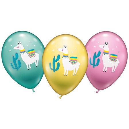 12 Lama balloons 28 cm