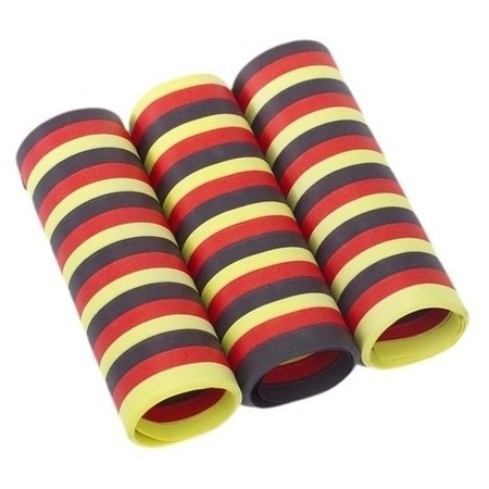 12x Serpentine rolls black/red/yellow 4 meters