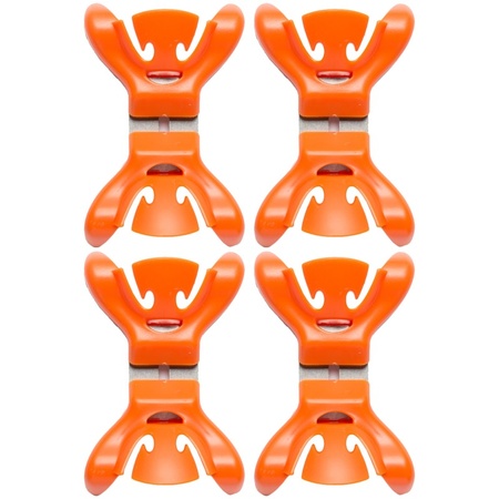12x Slingers/decoratie ophangen slingerklemmen oranje