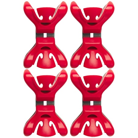 12x Garland/decorations hanging clamps red