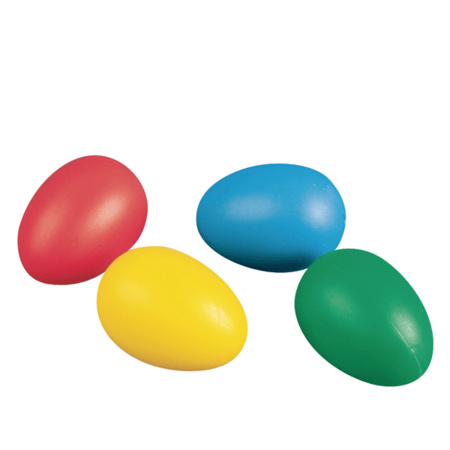 12x pieces Coloured plastic eggs 4,5 cm