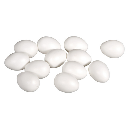 12x pieces plastic eggs 4,5 cm