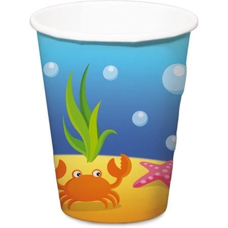 12x Mermaid theme party cups 350 ml