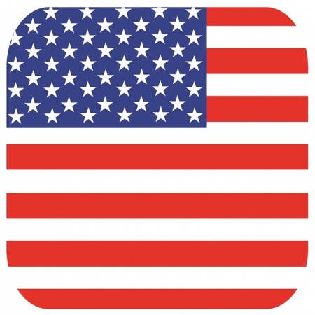 Glas viltjes met Verenigde Staten vlag 15 st