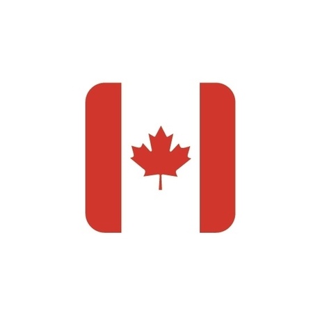 Glas viltjes met Canadese vlag 15 st