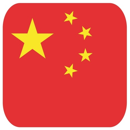 Glas viltjes met Chinese vlag 15 st
