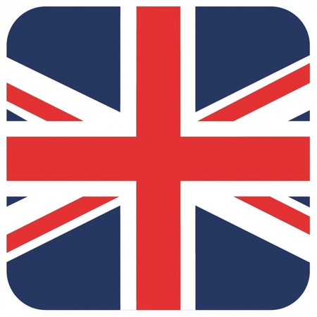 Glas viltjes met Engelse UK vlag 15 st