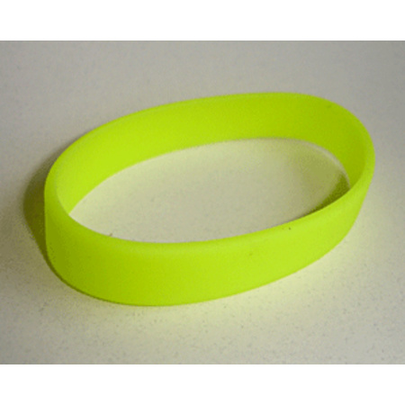 15x Siliconen armbandjes neon geel