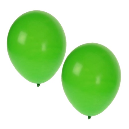 Party ballonnen zilver en groen