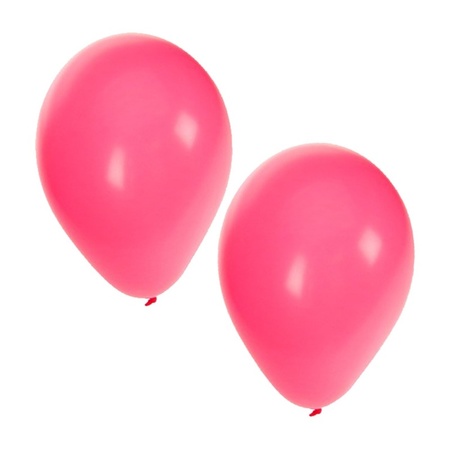 90x stuks party ballonnen - 27 cm -  roze / lichtroze versiering