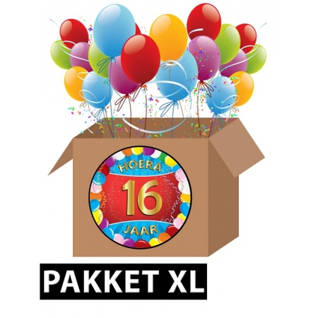 16 jarige feestversiering pakket XL