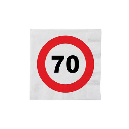 Napkins 70 years stop sign