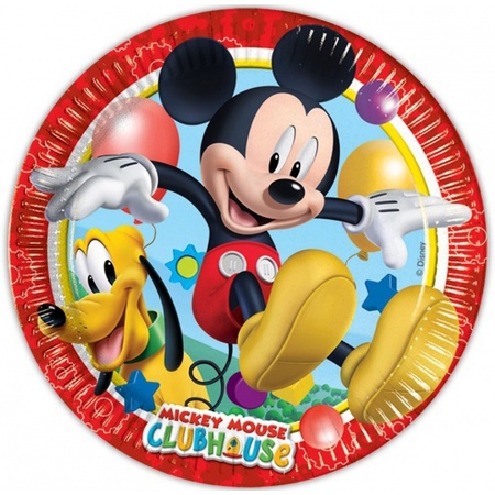 Kinderfeestje bordjes Mickey Mouse