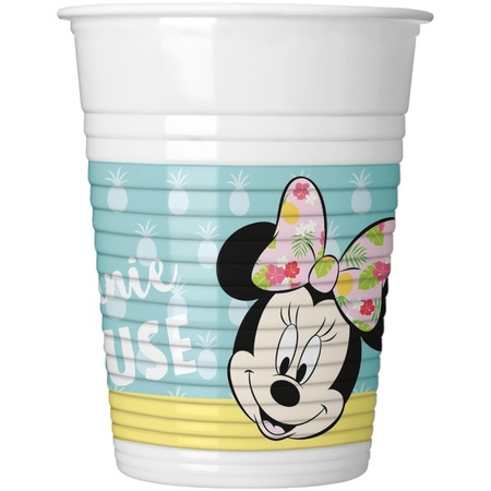 16x Minnie Mouse cups tropical