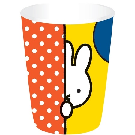 16x Miffy party theme cups 200 ml