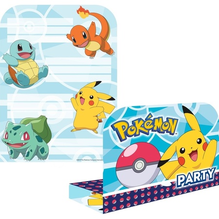 16x Pokemon party theme invitations/cards