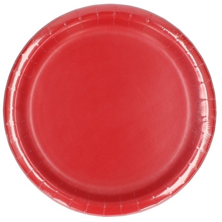 16x Red plates 23 cm