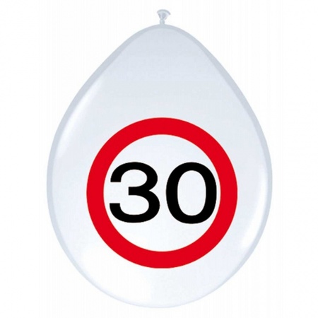 16x Balloons 30 years road sign