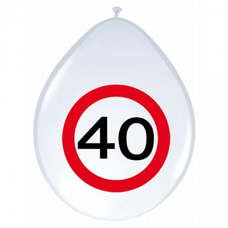 16x Balloons 40 years road sign