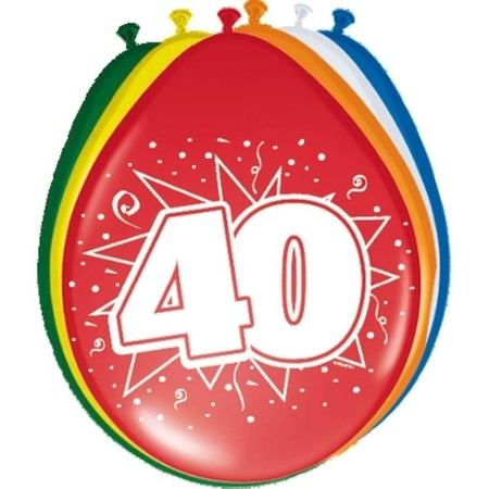 16x stuks ballonnen 40 jaar