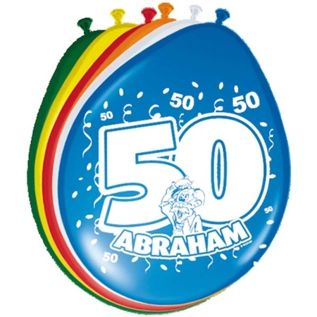 16x stuks ballonnen 50 jaar Abraham