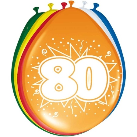 16x stuks ballonnen 80 jaar