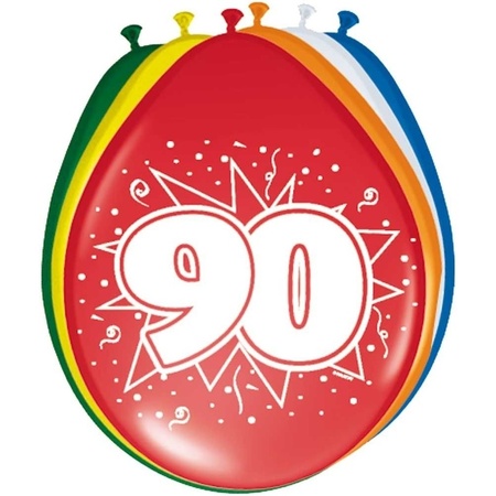 16x stuks ballonnen 90 jaar