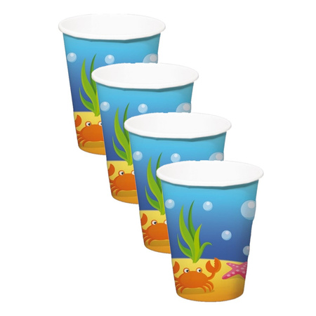 16x Mermaid theme party cups 350 ml