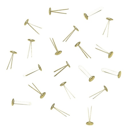 18x Paper fasteners gold color
