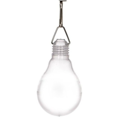 1x Outdoor lighting solar lightbulb white 11,8 cm