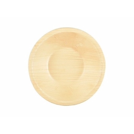 1x Disposable palm leaf bowl 13 cm
